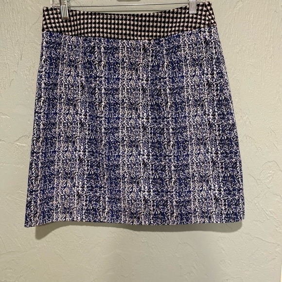 CABI Renia Club 21 blue/black tweed skirt size 6 - Picture 12 of 12